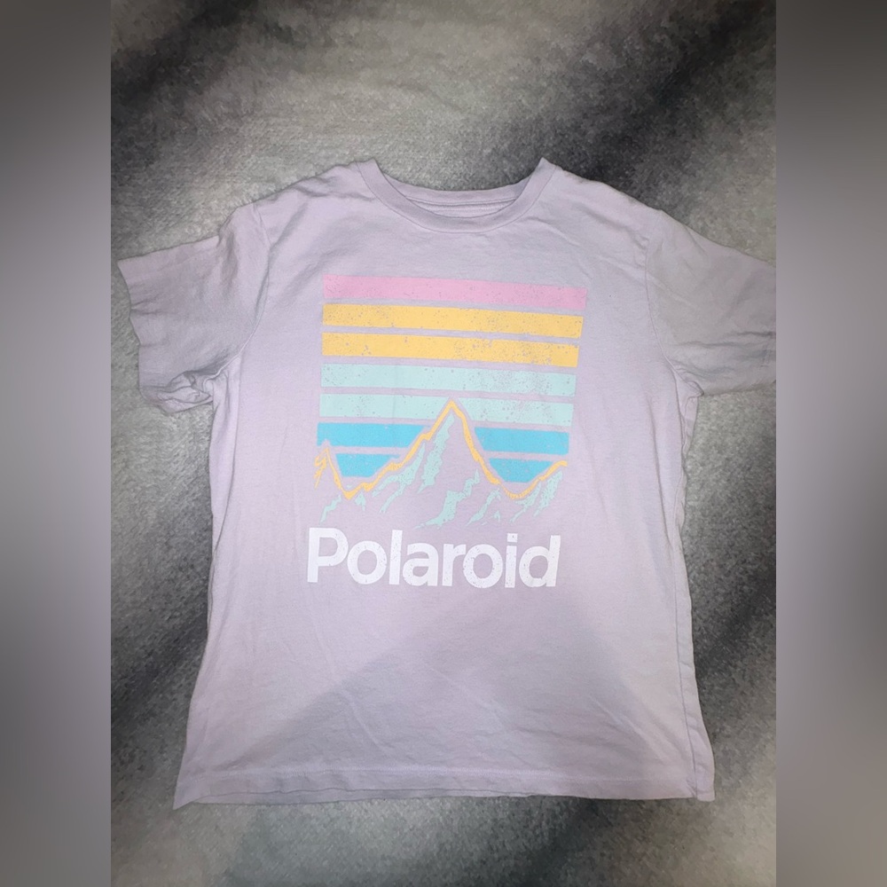 Polaroid‎ Women’s Purple Graphic T-Shirt Medium
